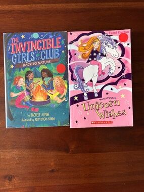 Girl Power Book Lot: The Invincible Girls Club & World of Wishes Unicorn Wishes